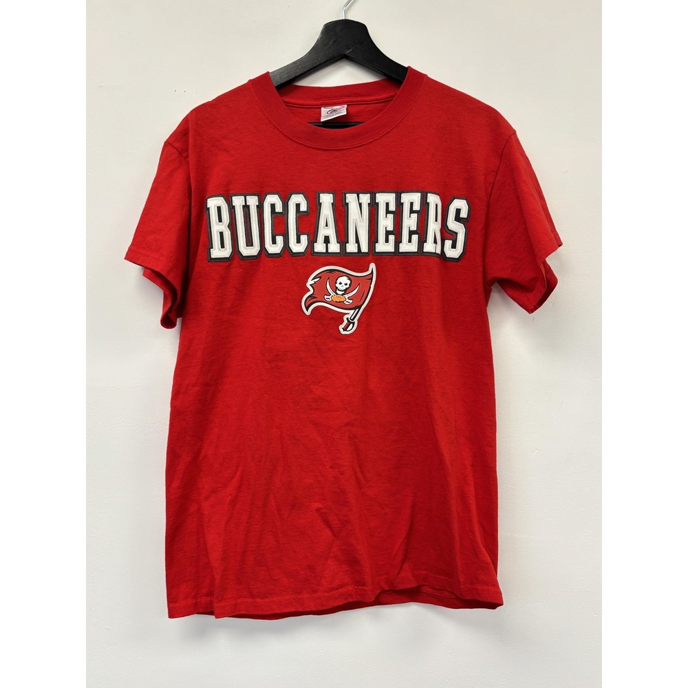 Vintage Tampa Bay Buccaneers T-Shirt Medium Red NFL Football Brad Johnson 14 Y2K